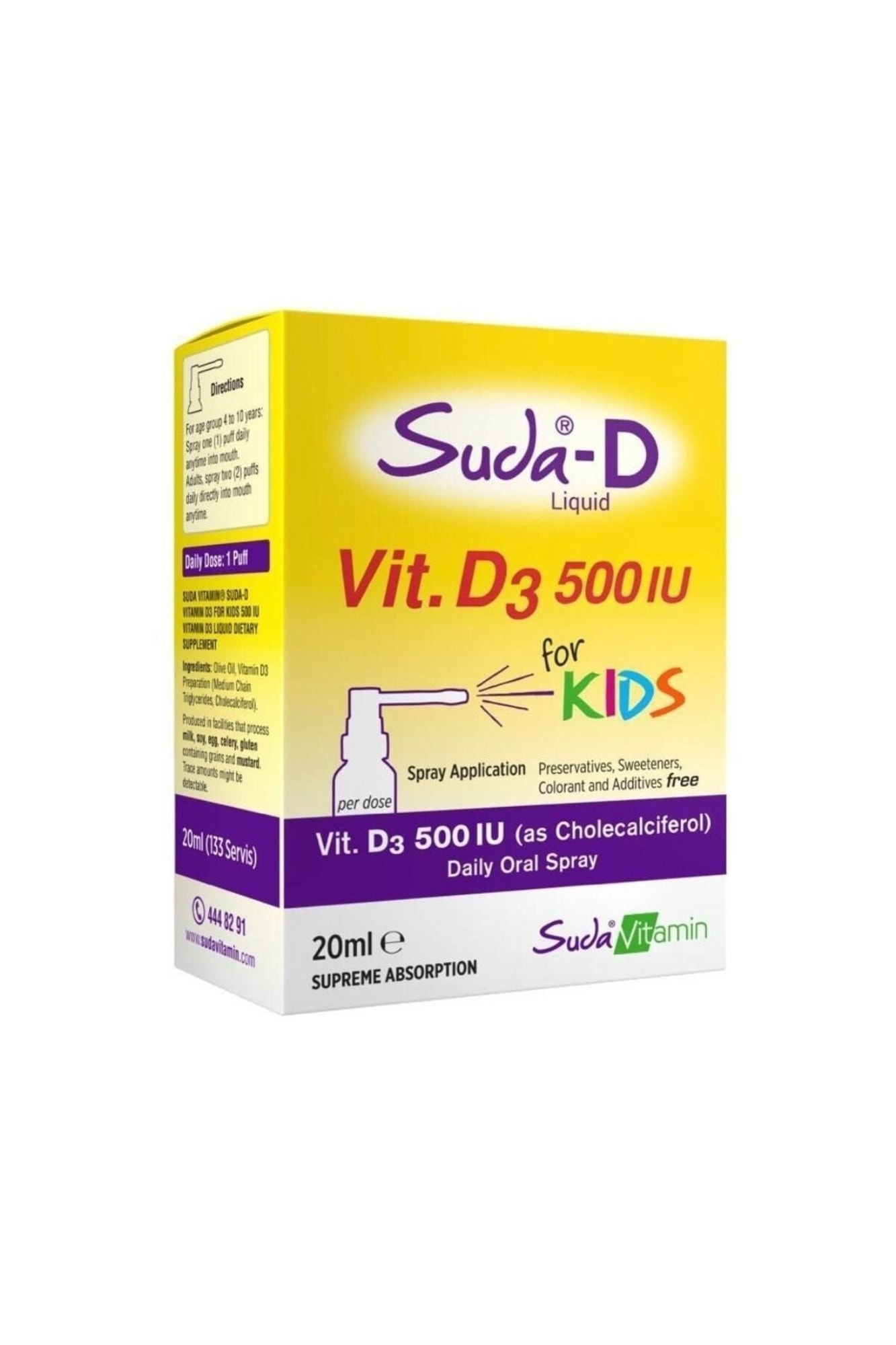 Suda Vitamin D3 For Kids 20ml