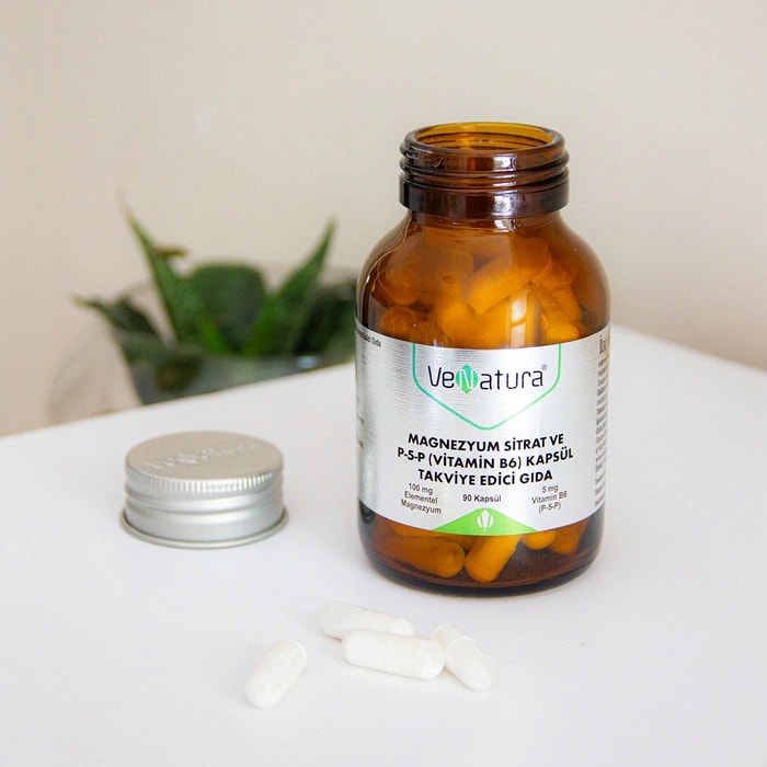 Venatura Magnezyum Sitrat ve P-5-P Vitamin B6 90 Kapsül