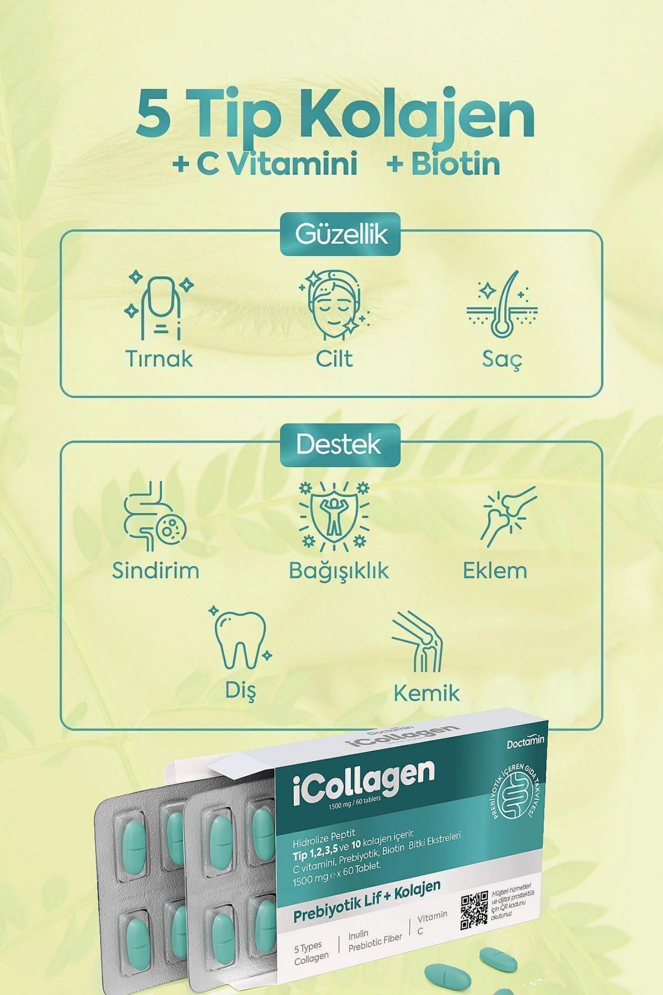 iCollagen Kolajen ve Probiyotik 60 Tablet