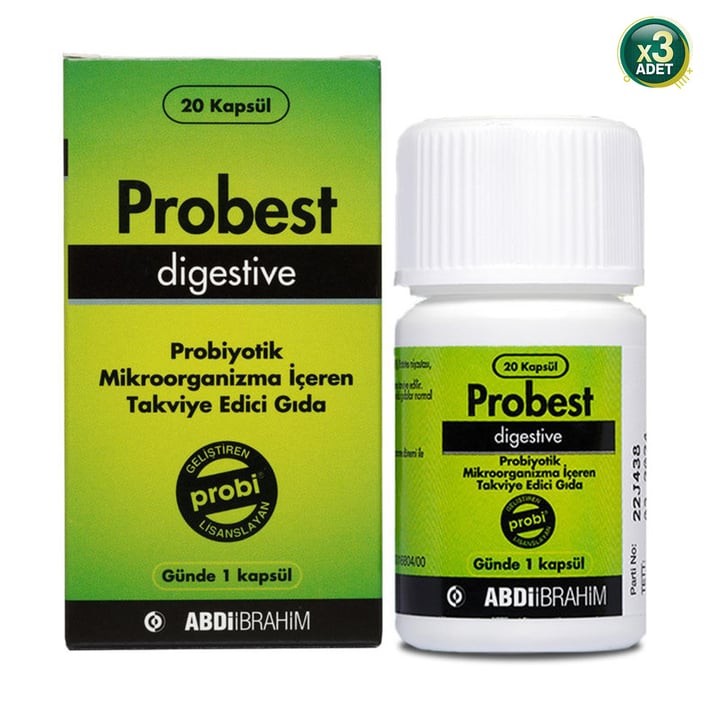 Probest Probiyotik Digestive 20 Kapsül 3 Adet