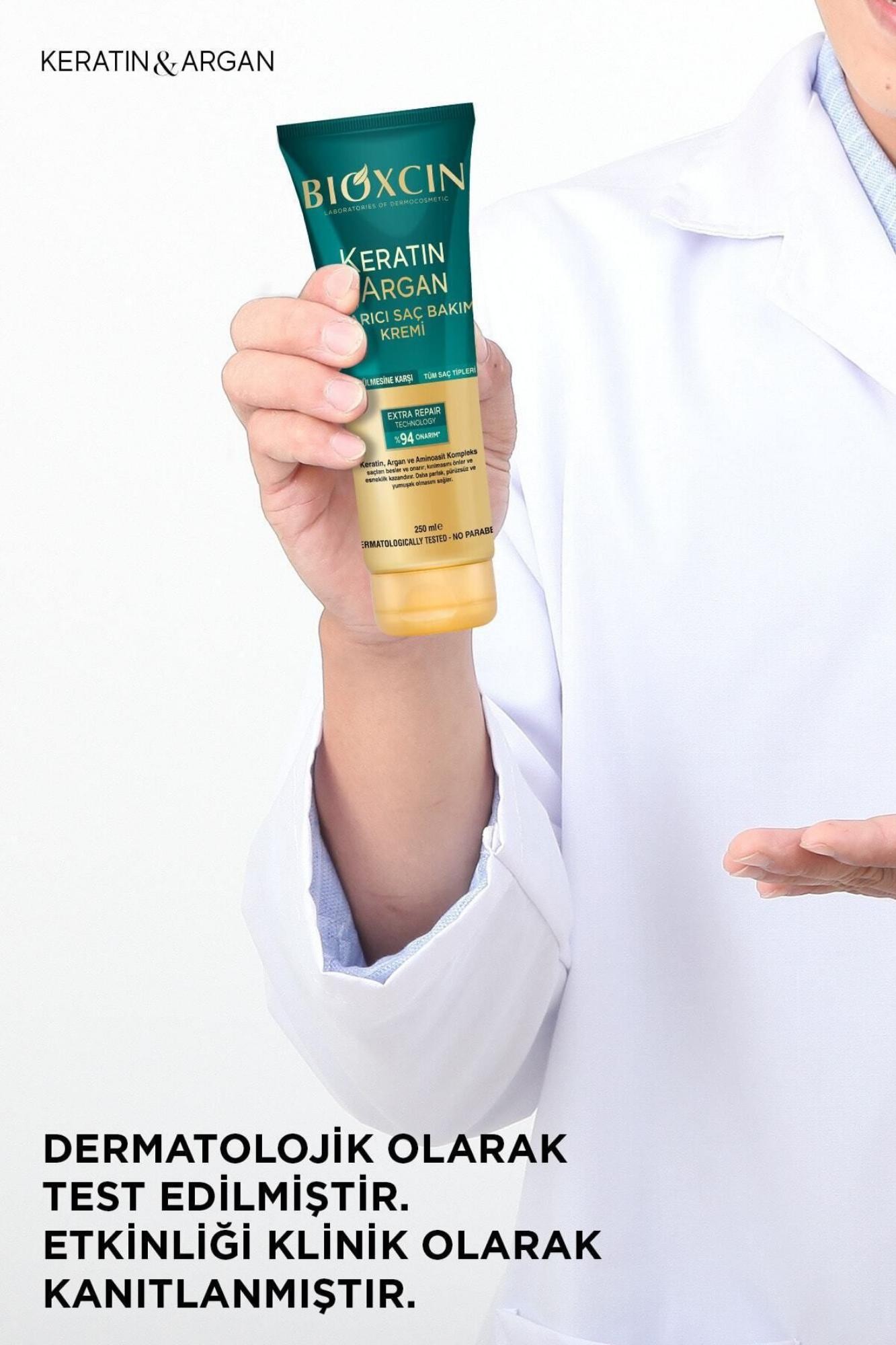 Bioxcin Keratin Argan Onarıcı Saç Bakım Kremi 250 Ml Yıpranmış Ve Hasar Görmüş Saçlar