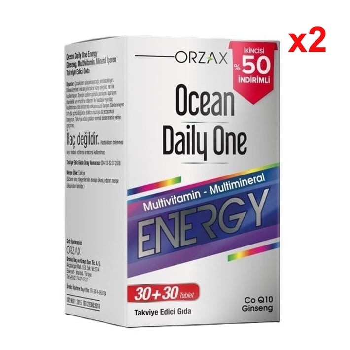 Ocean Daily One Energy 1+1 (30+30) Tablet 2 Adet