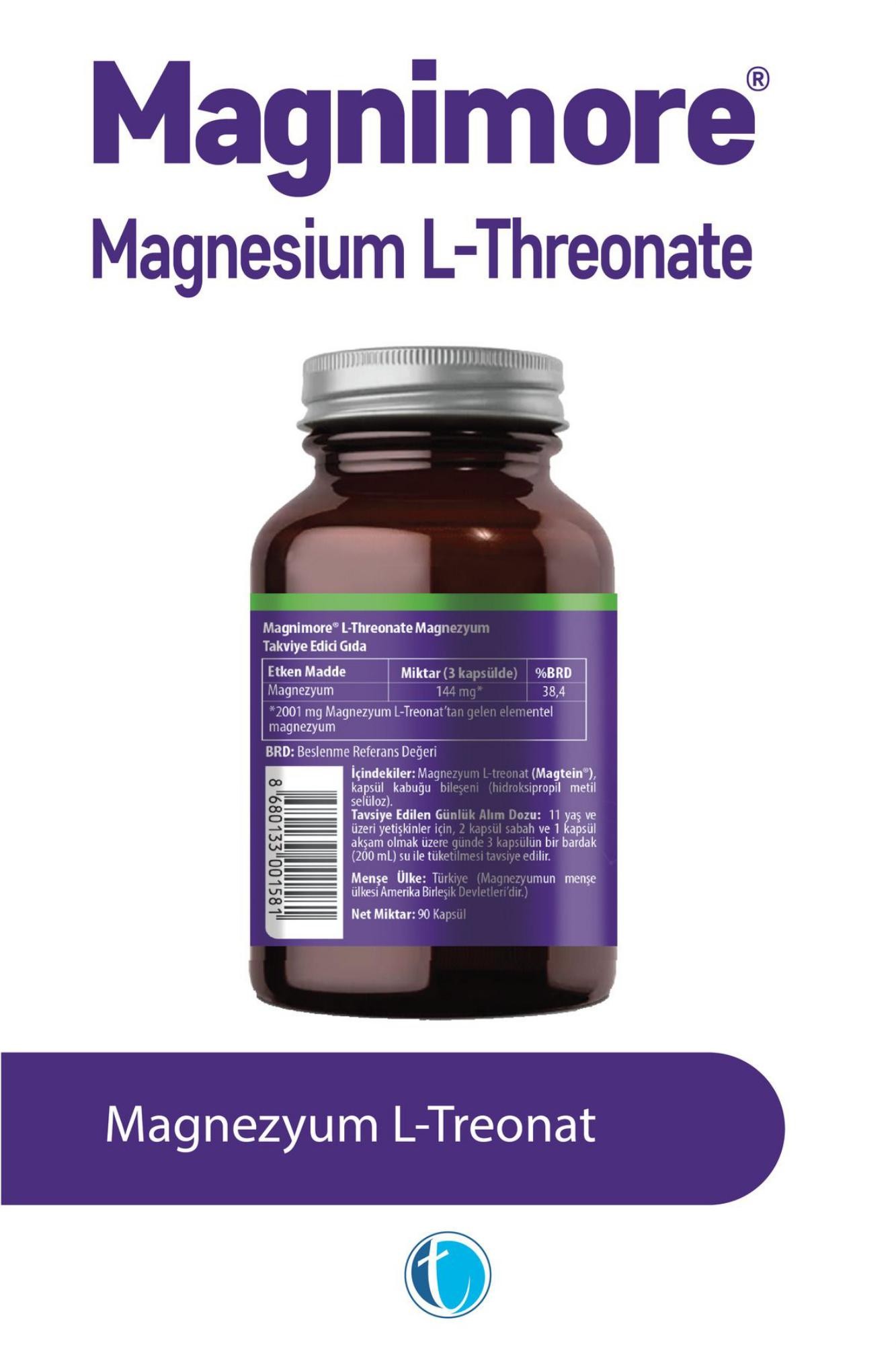 Magnimore Magnesium L-Threonate 90 Kapsül