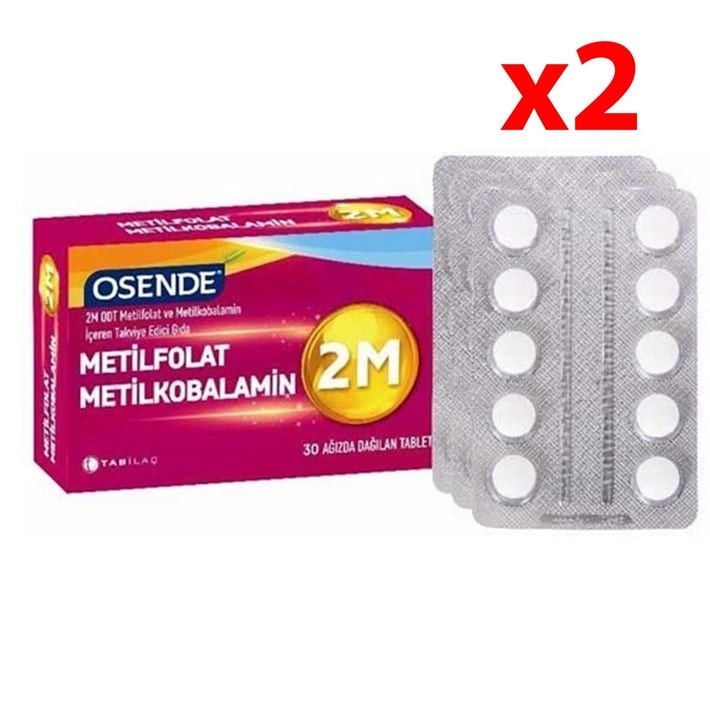 Osende 2m Odt Metilfolat & Metilkobalamin 30 Ağızda Dağılan Tablet 2 Adet