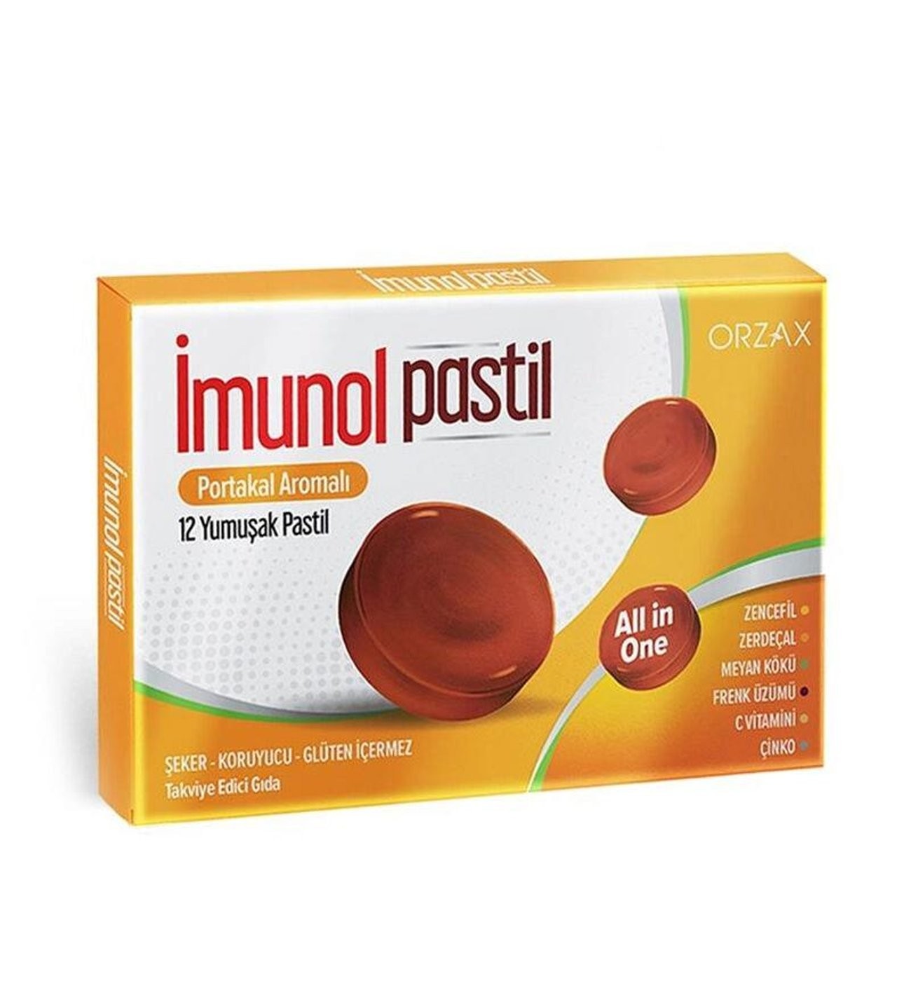 Ocean İmunol Pastil Portakal 12'li