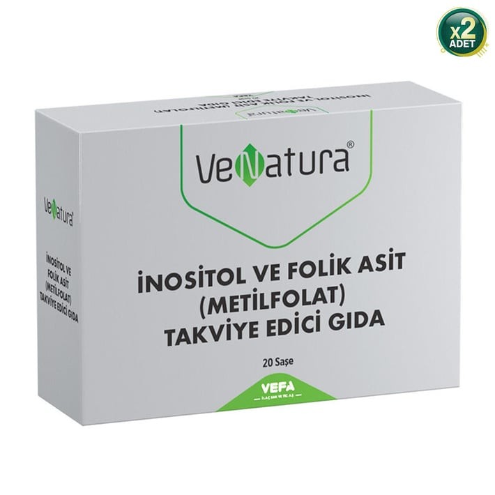 Venatura İnositol ve Folik Asit Metilfolat 20 Saşe 2 Adet