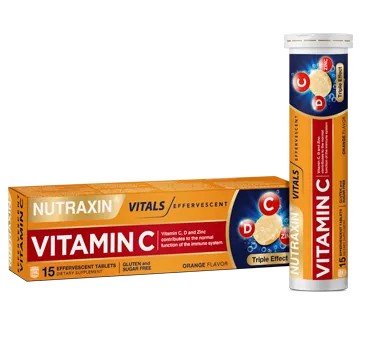 Nutraxin Effervescent - Vitamin C-D-Zinc 15 Tablets