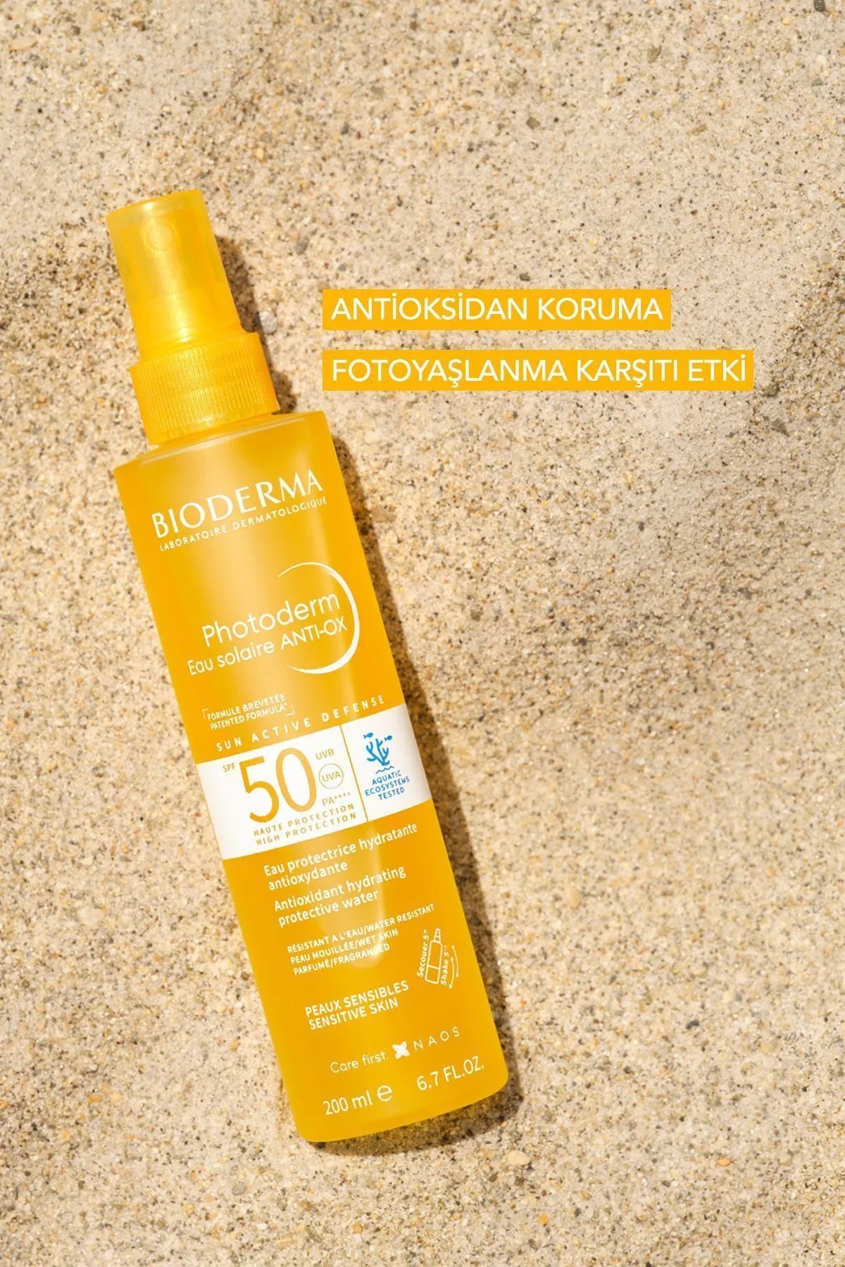 Bioderma Photoderm Anti OX Sun Protective Water SPF50 Yaşlanma Karşıtı Antioksidan Güneş Koruyucu 200 ml