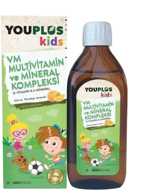 Youplus Kids Multivitamin ve Mineral Kompleksi 150 ML Şurup