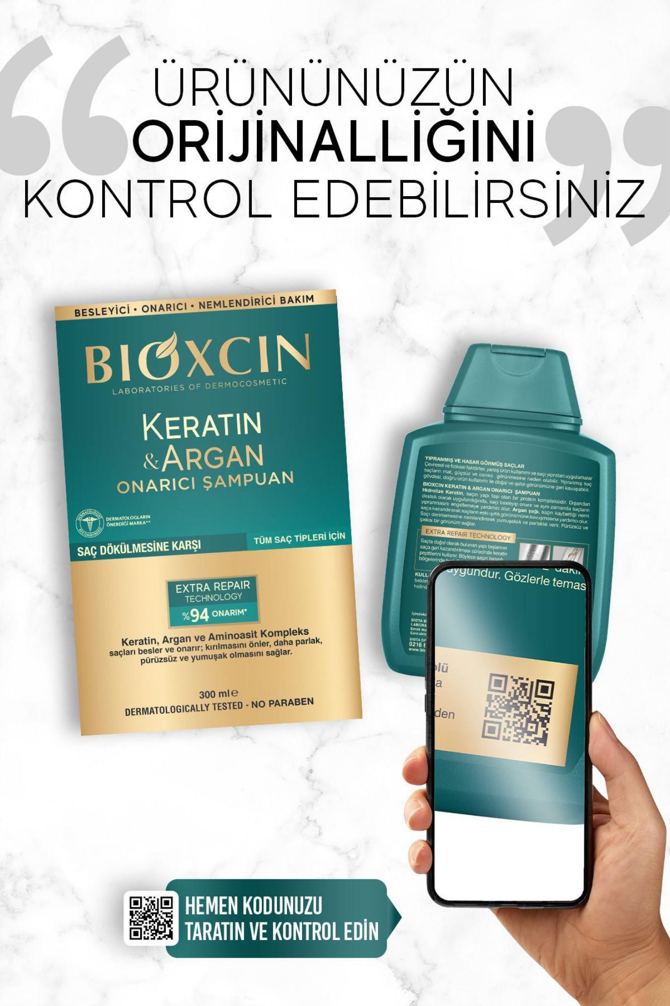 Bioxcin Keratin & Argan Onarıcı Şampuan 300 Ml - Yıpranmış Ve Hasar Görmüş Saçlar 2 Li Avantaj Set