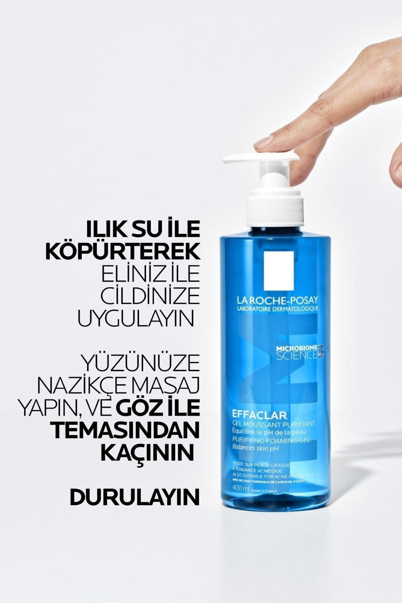 La Roche Posay Effaclar Yağlı Ciltler Için Temizleme Jeli 400ml - Refill