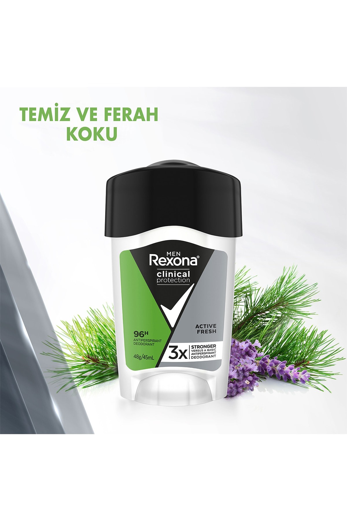 Rexona Men Clinical Protection Erkek Stick Deodorant Active Fresh 45 ml