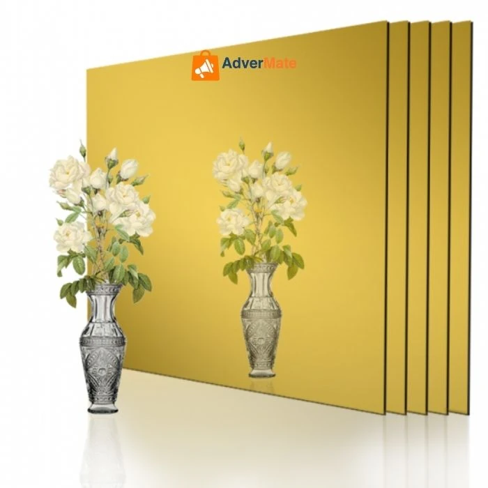 Miroir en plexiglas et feuille acrylique