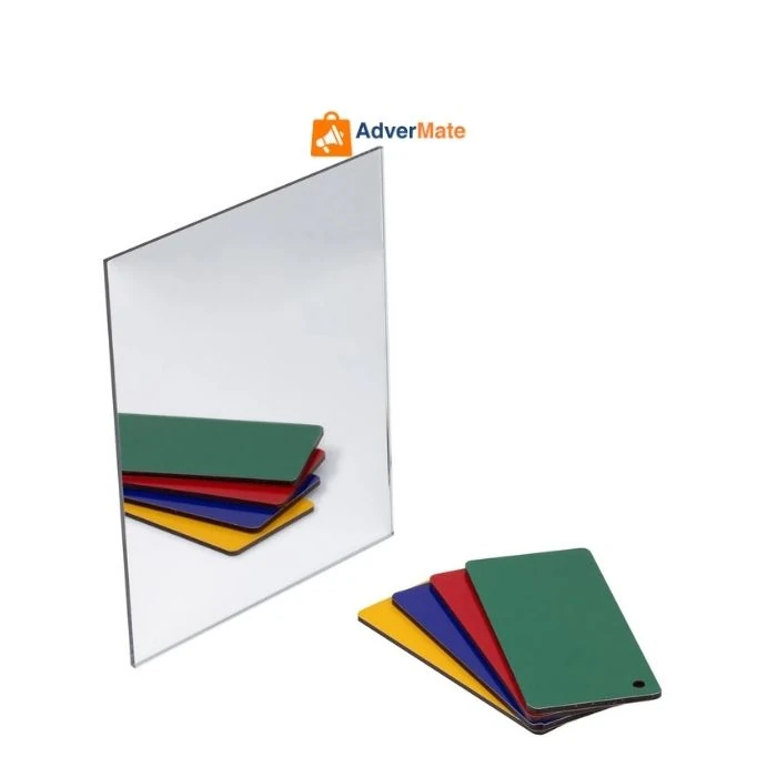 Miroir en plexiglas et feuille acrylique