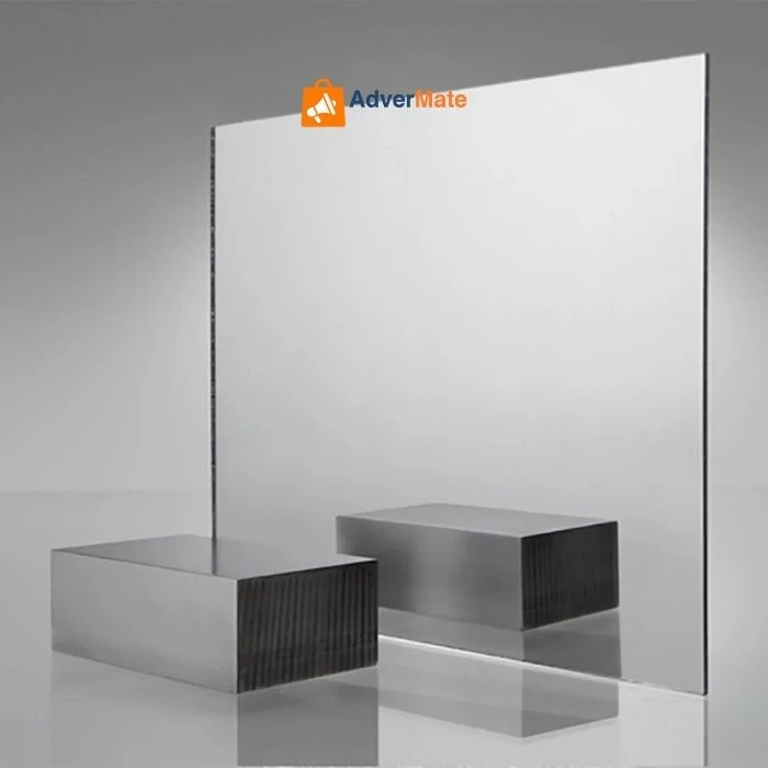 Miroir en plexiglas et feuille acrylique