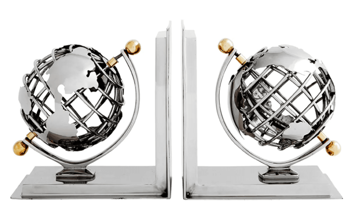 BOOKEND GLOBE SET OF 2