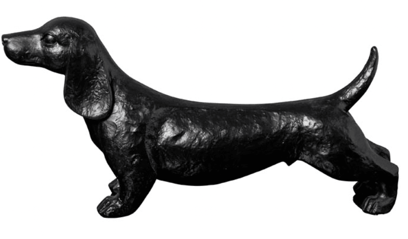 CHEHOMA - SAUSAGE DOG SHINY BLACK PATINA