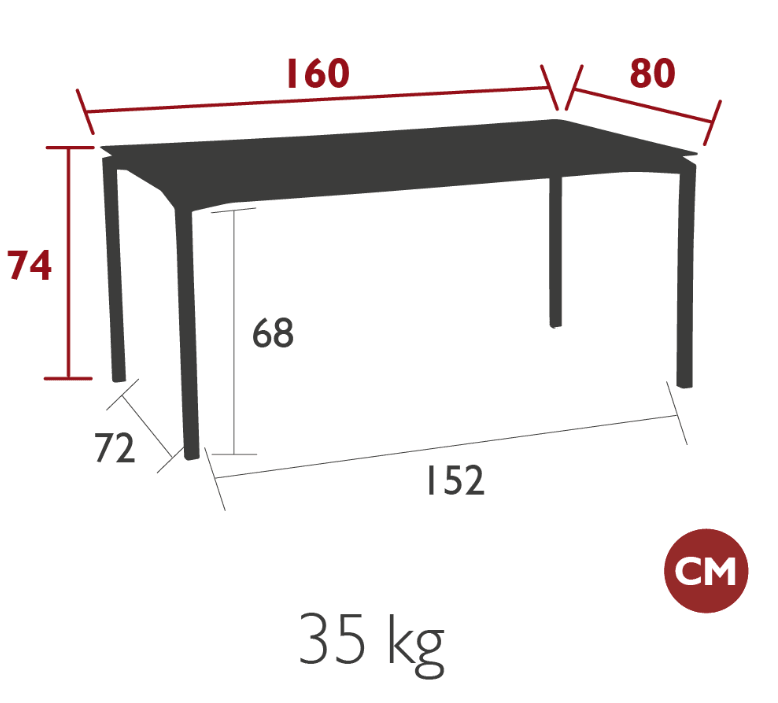 FERMOB- CALVI MASA 160x80