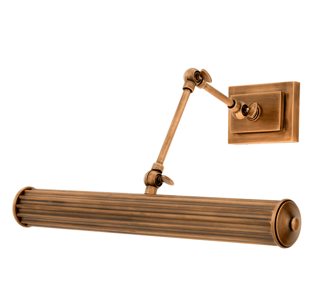 WALL LAMP LUCA ANTIQUE BRASS FINISH 