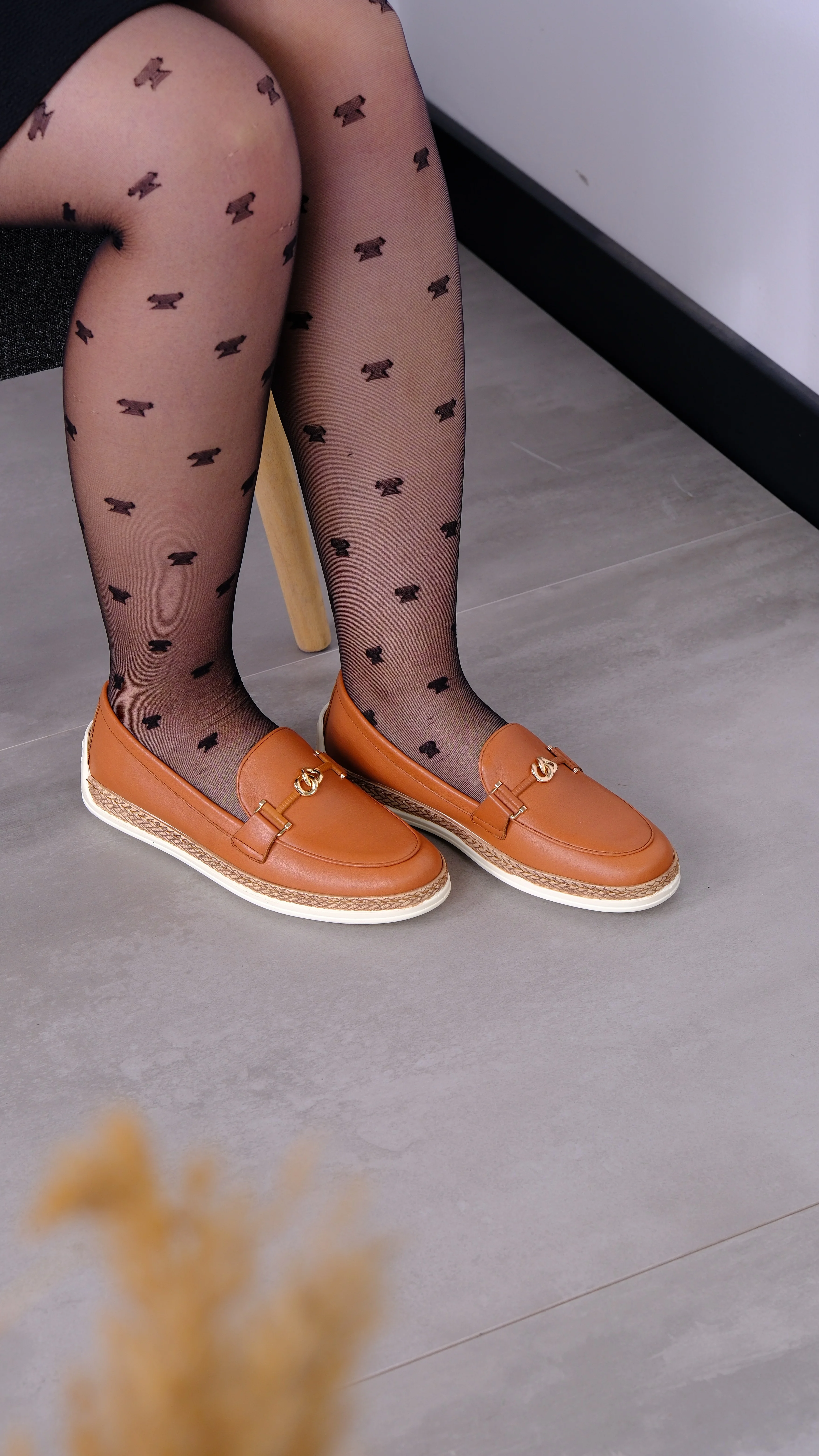 Cooliza Hakiki Deri Günlük Rahat Kadın 190E Babet Ayakkabı  - Taba