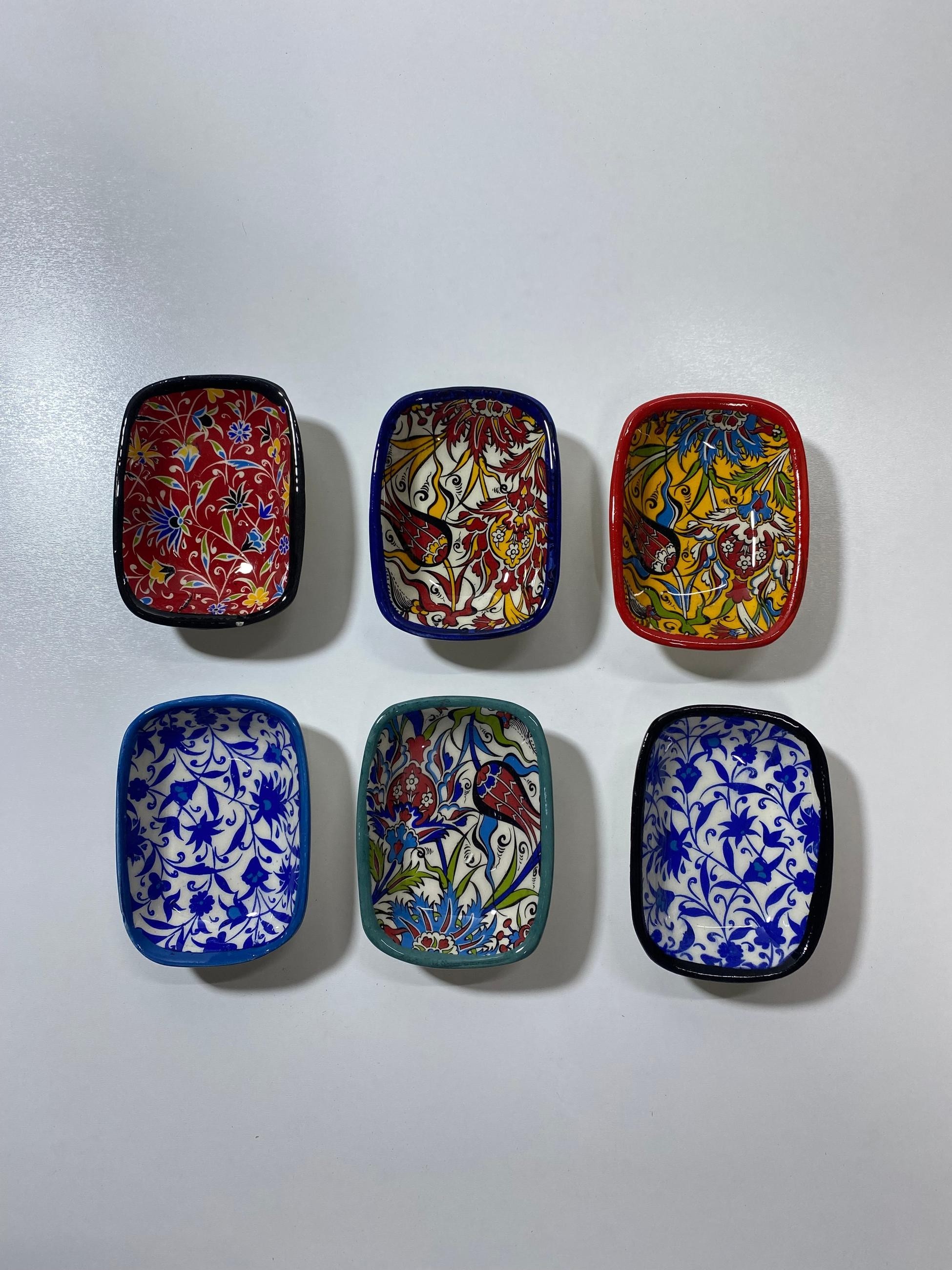 5 cm Seramik Kase 6 lı Set Çerez Tabağı