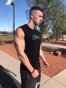 gainz'' sleeveless T_shirt Black