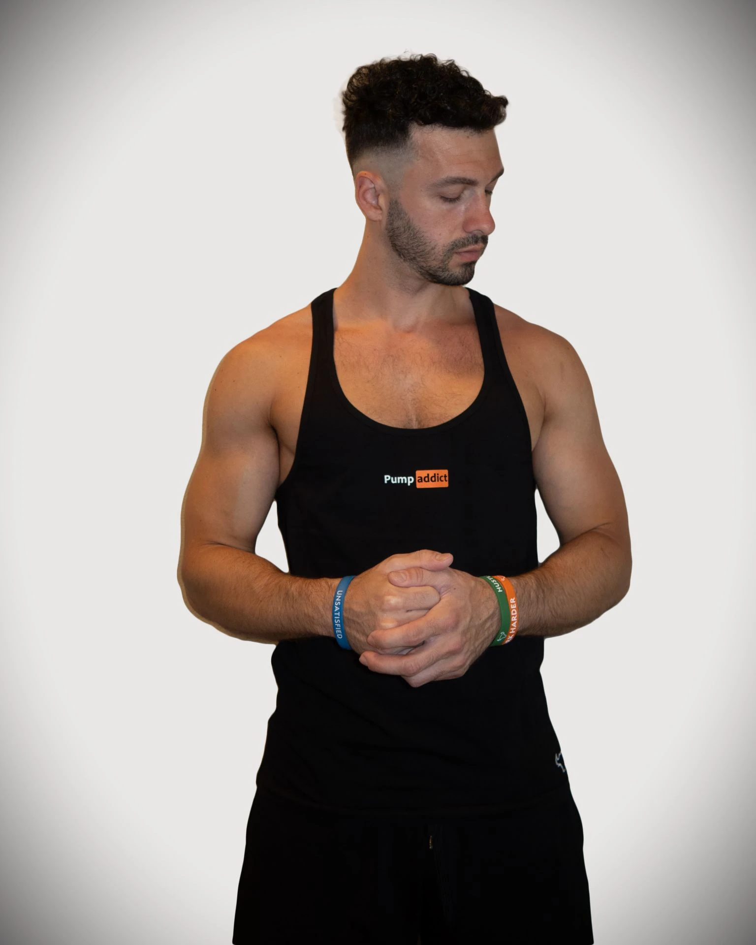 Pump Addict Small Print Tank Top Black