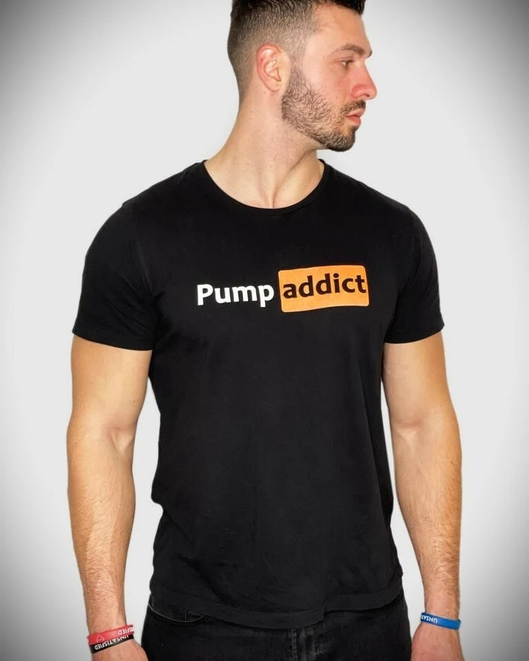 Erkek Pump Addict Siyah T-Shirt