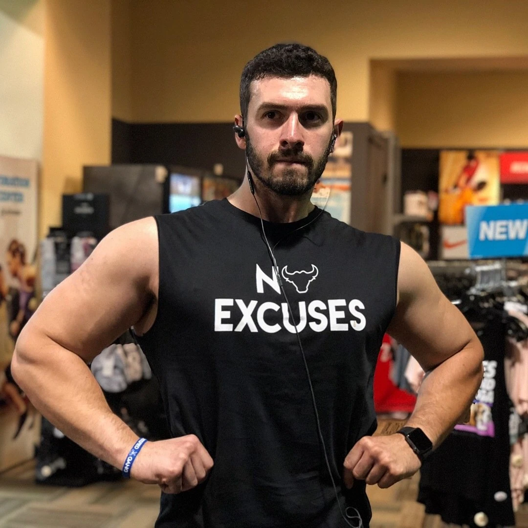 NO EXCUSES'' Sleeveless Tshirt