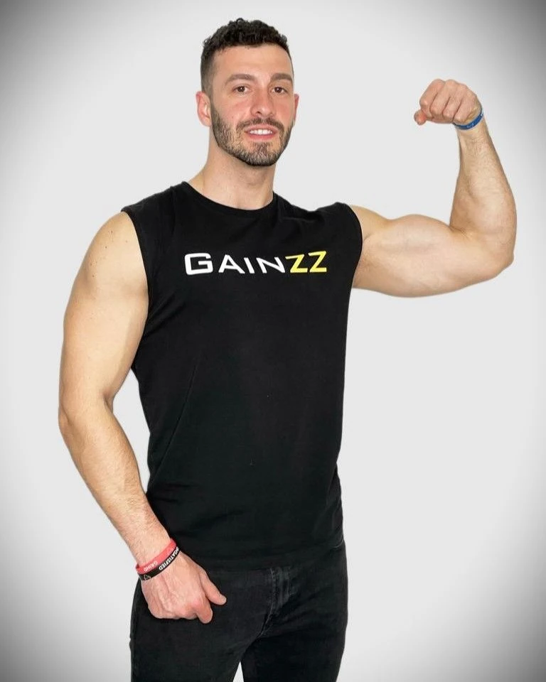 GAINZZ'' Sleeveless T_Shirt Black