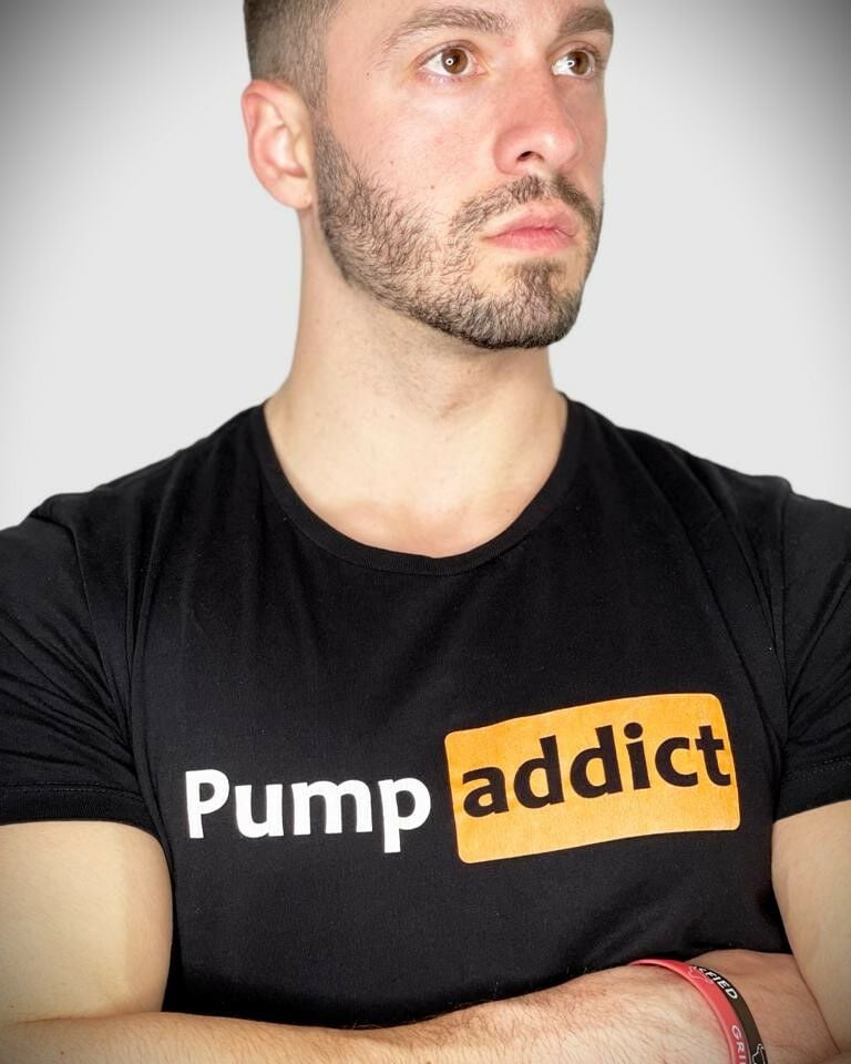 Erkek Pump Addict Siyah T-Shirt