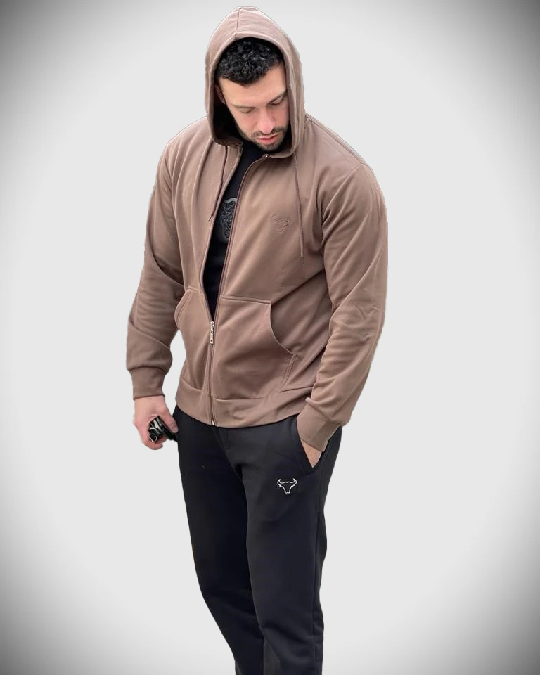 Unsgear Kapsonlu Fermuarli Sweatshirt