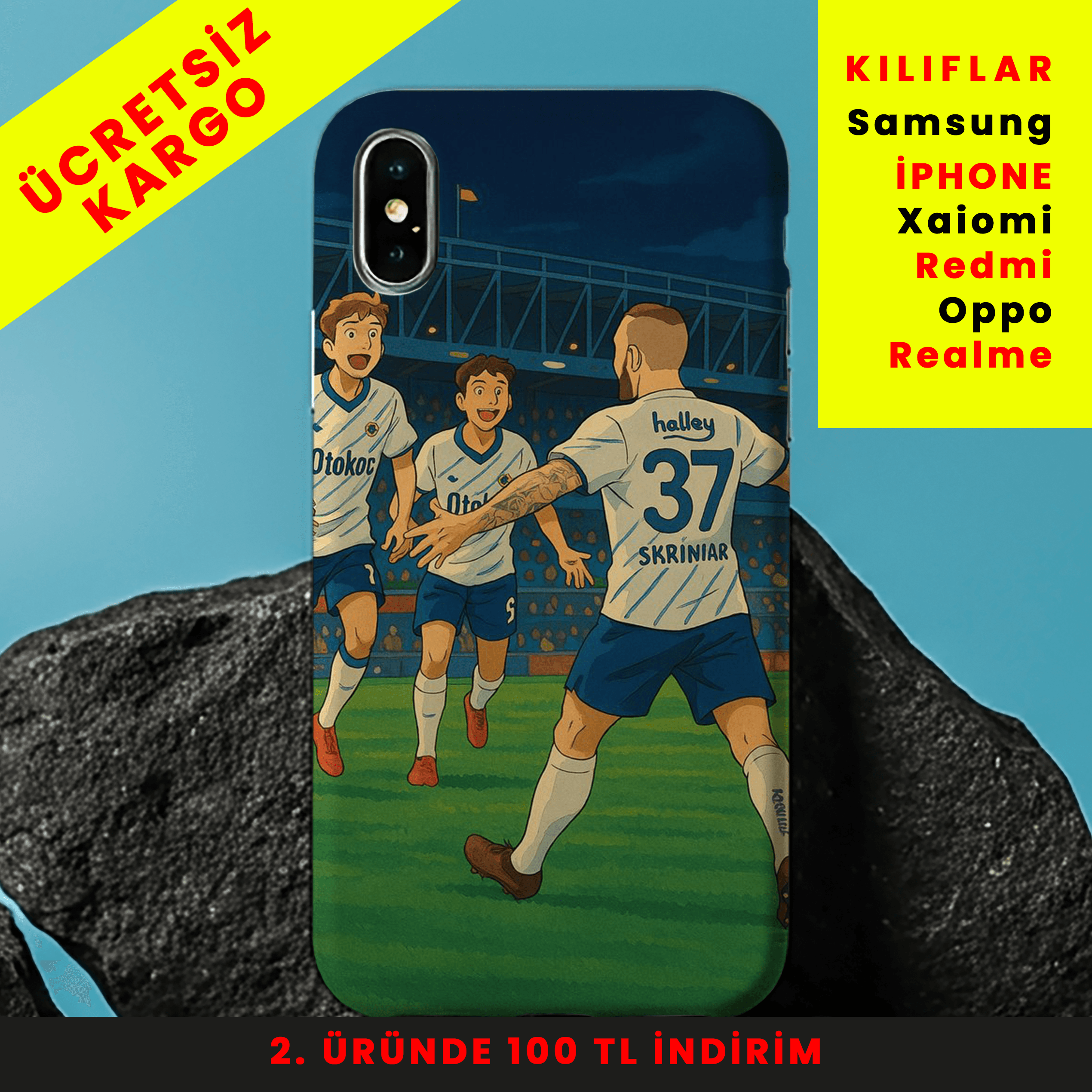 Gol Sevinci Tasarım Baskılı Telefon Kılıfları