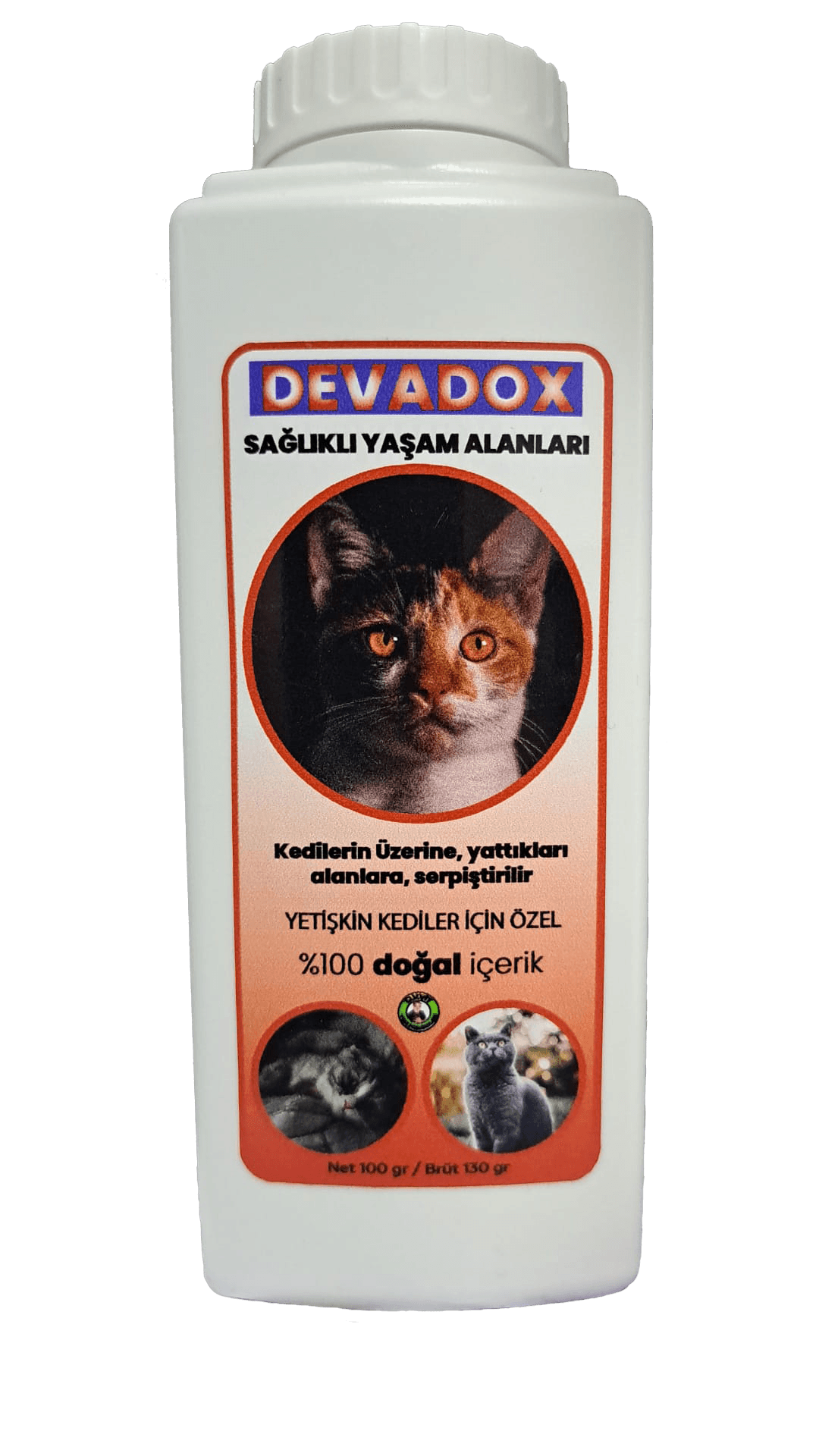 Devadox Dış Parazit Yetişkin Kedi Bit Pire İlacı Doğal Toz 100 gr