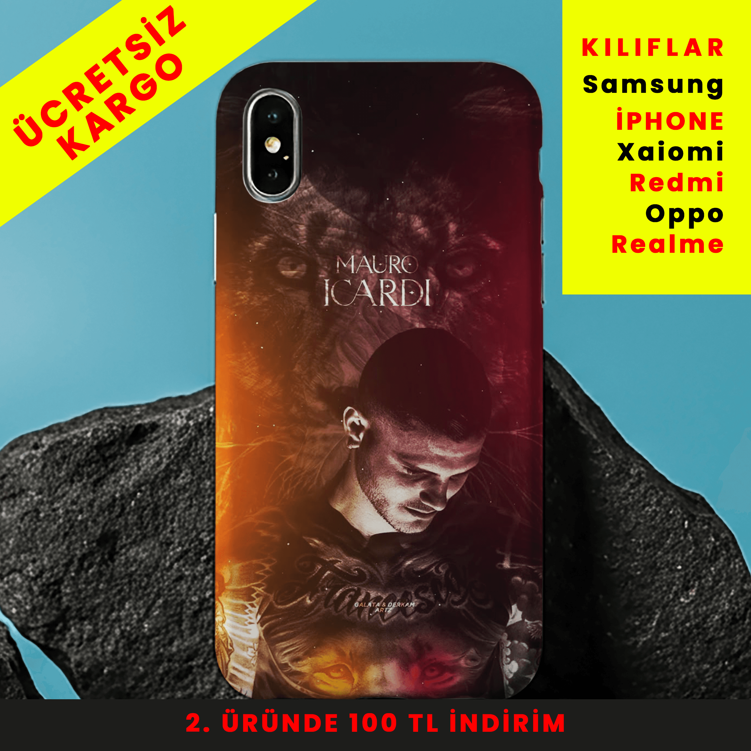 Gol Kokusu: Icardi Tasarım Baskılı Telefon Kılıfları