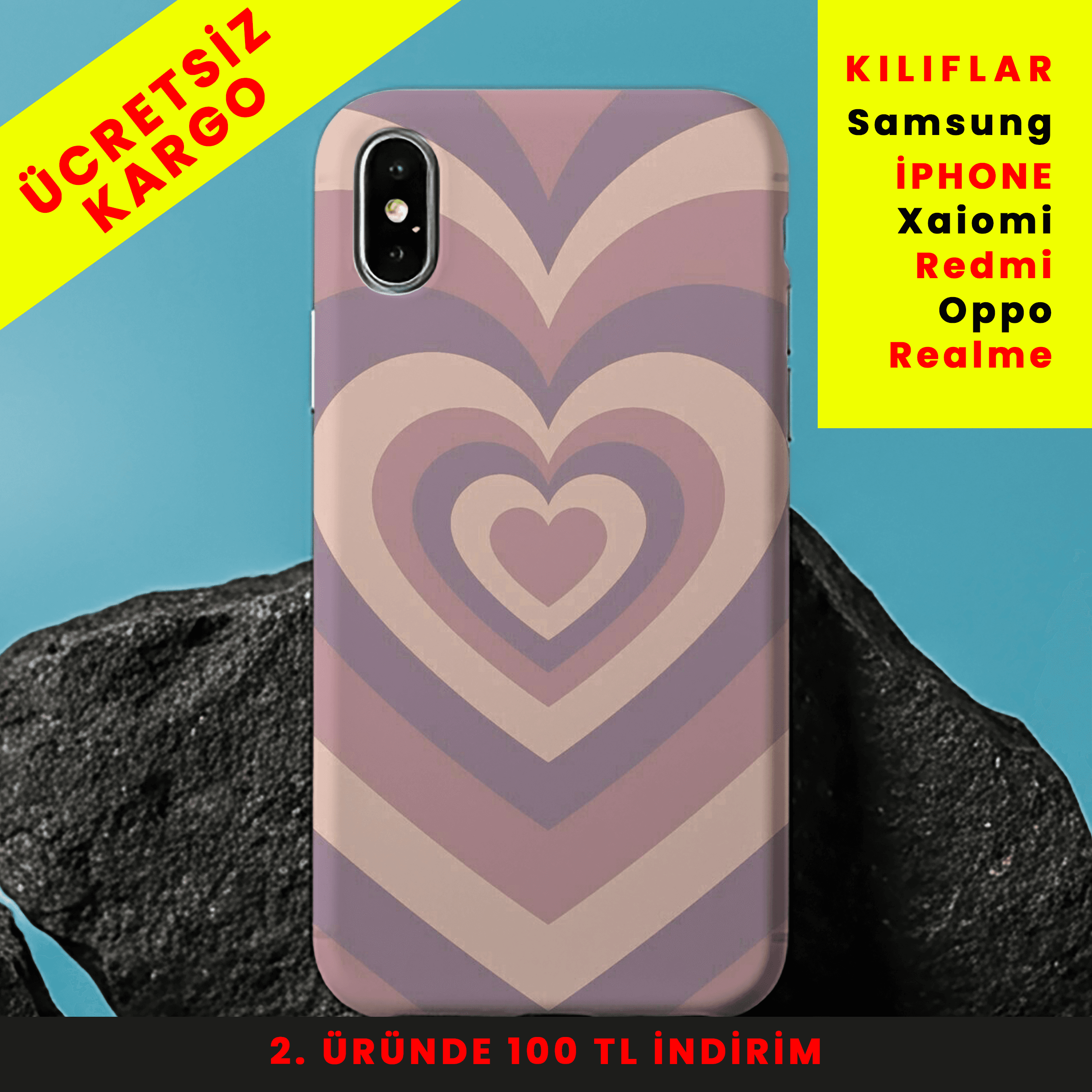 Heart Bloom-Love Touch Tasarım Baskılı Telefon Kılıfları