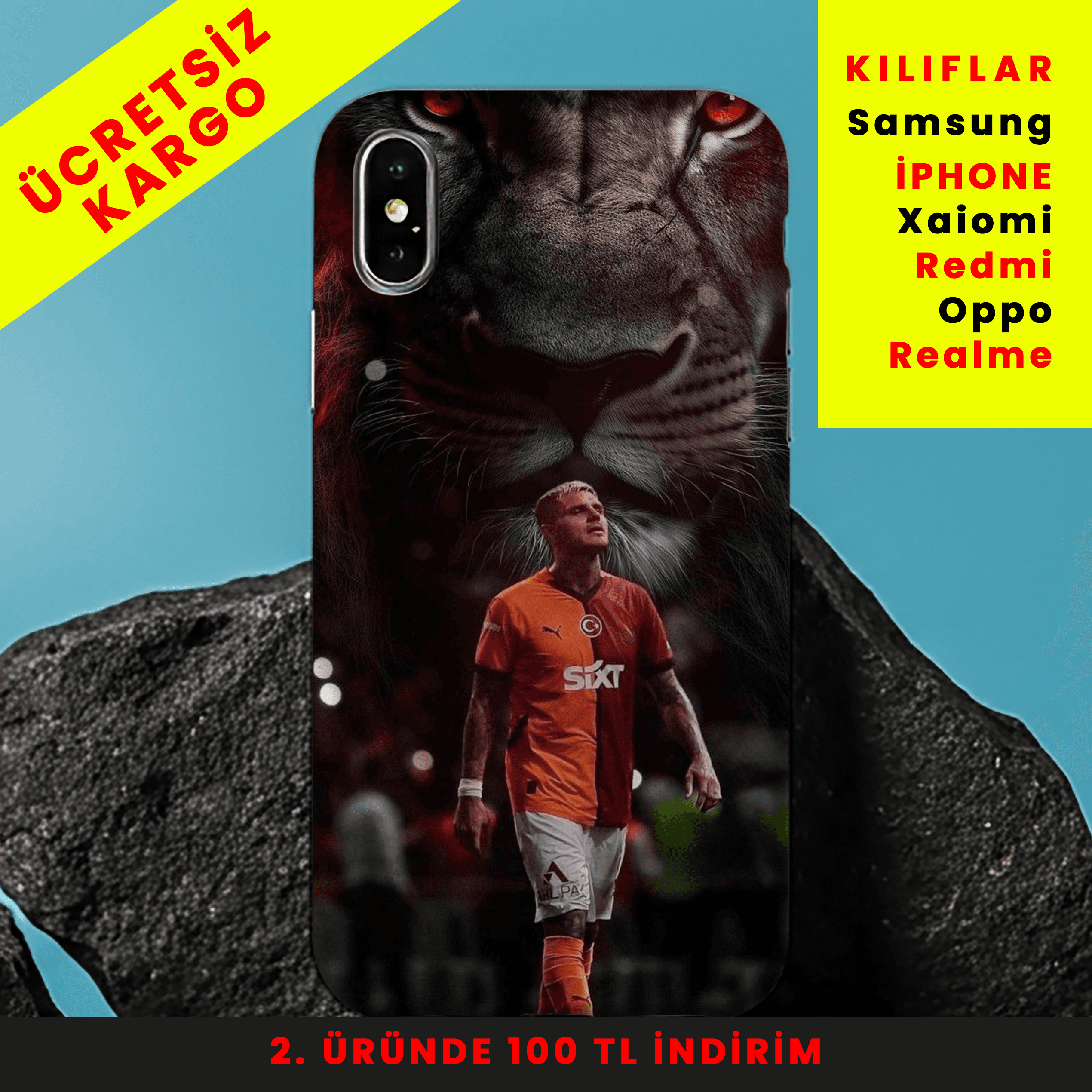 Lion Eyes Tasarım Baskılı Telefon Kılıfları