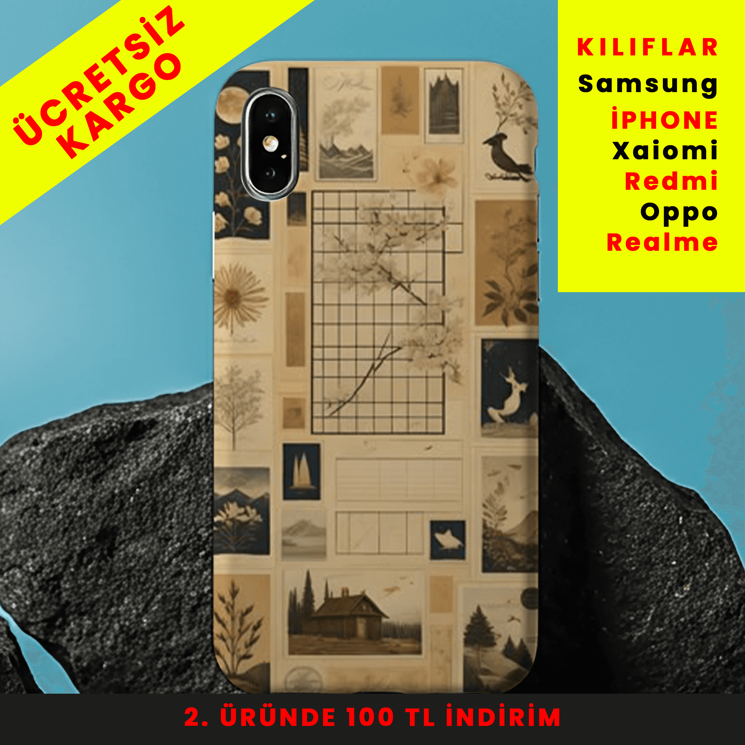 Vintage Rüyalar Tasarım Baskılı Telefon Kılıfları