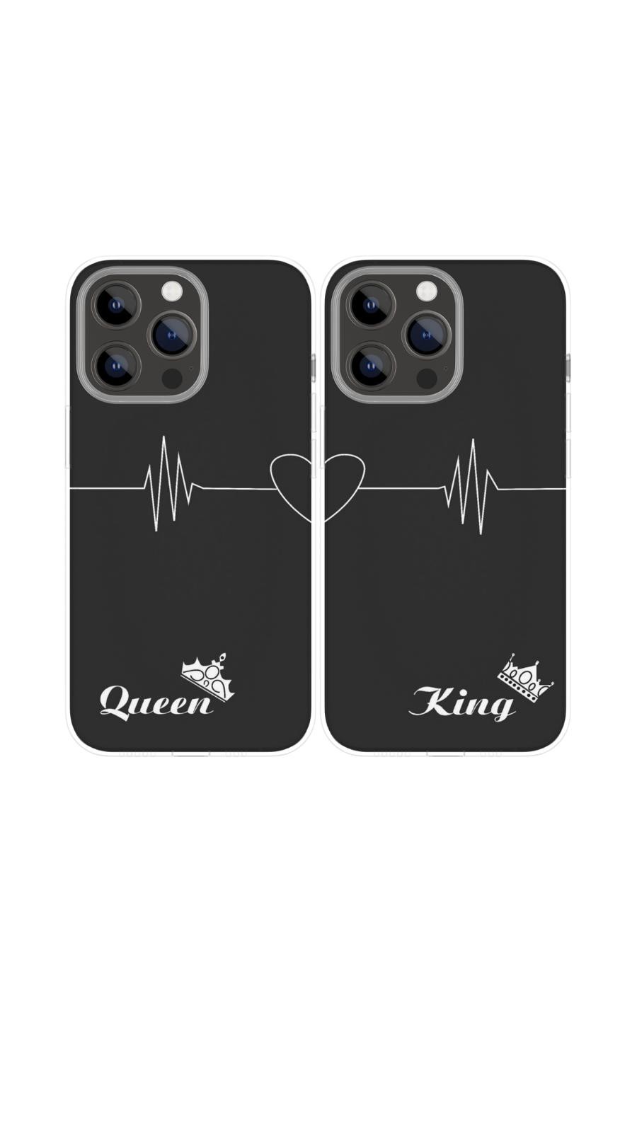 King & Queen Tasarım Baskılı Telefon Kılıfları