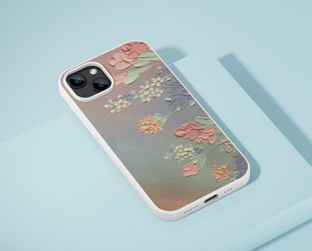 Pastel Çiçekler Tasarım Baskılı Telefon Kılıfları