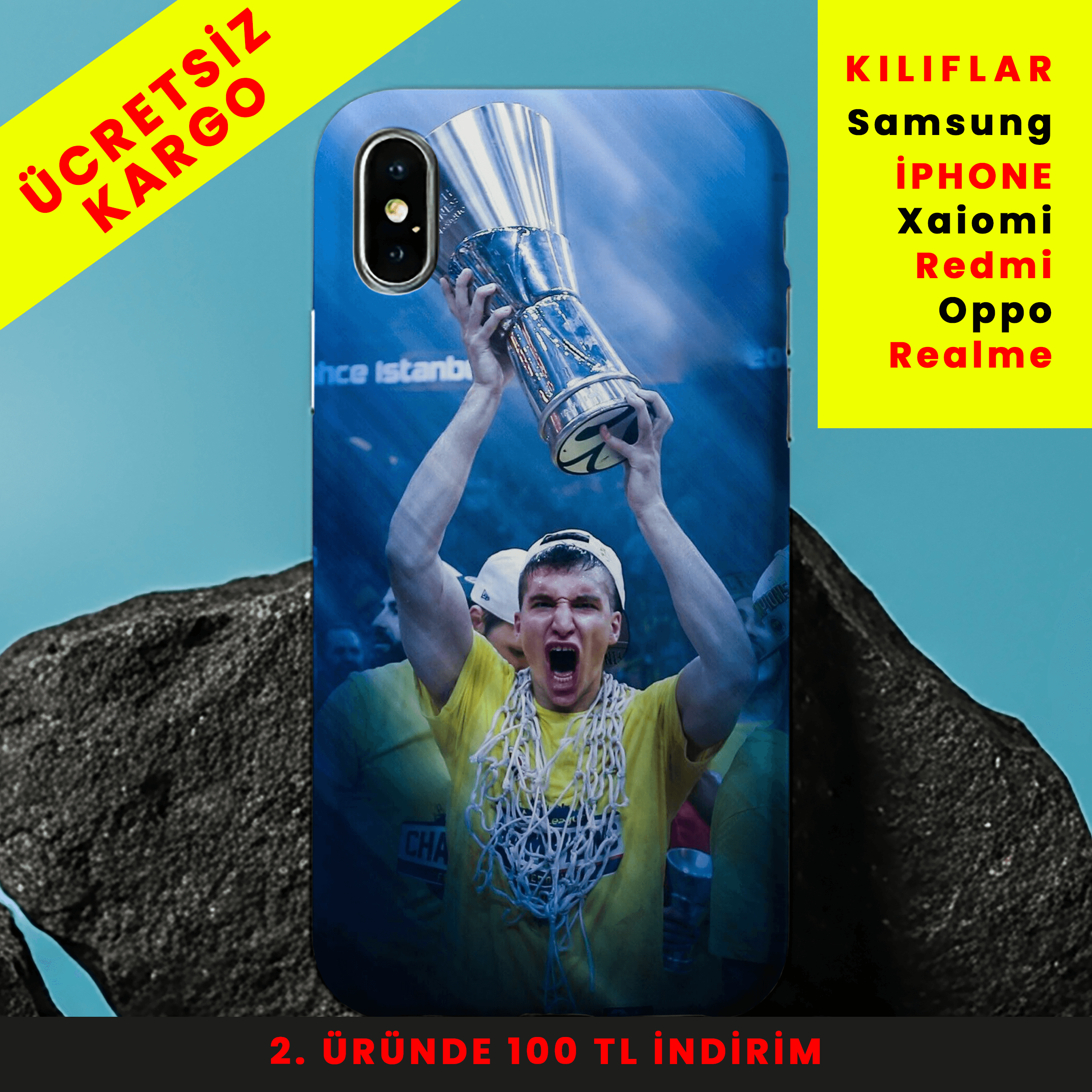 Şampiyon Fenerbahçe Tasarım Baskılı Telefon Kılıfları