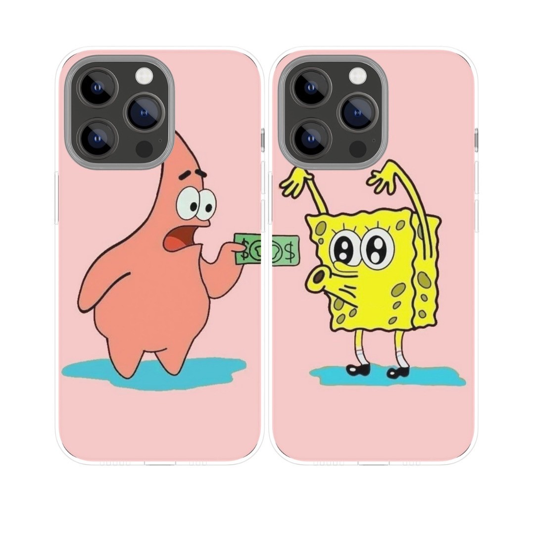 Sünger Bob & Patrick Tasarım Baskılı Telefon Kılıfları