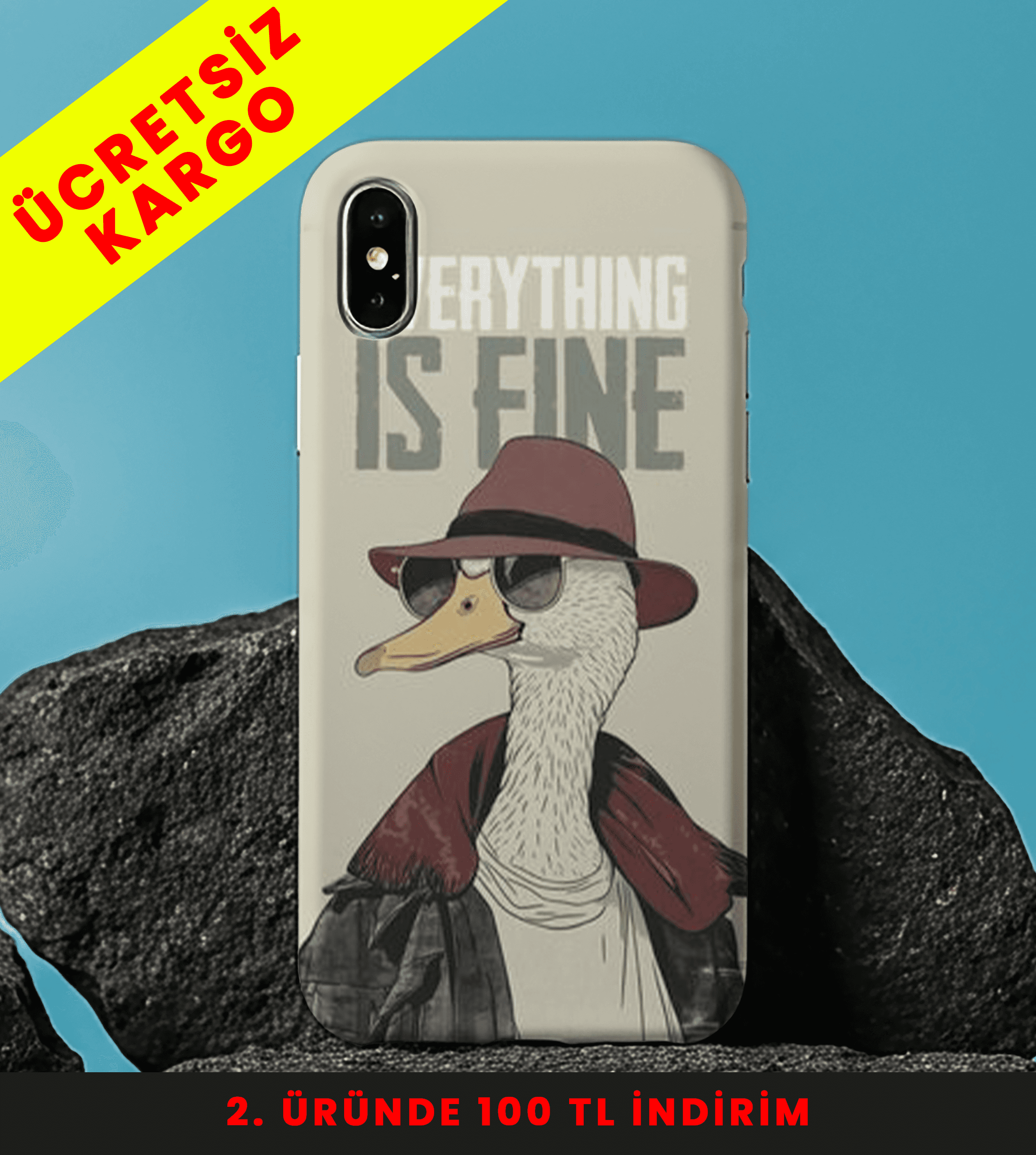 Everything Is Fine Tasarım Baskılı Telefon Kılıfları