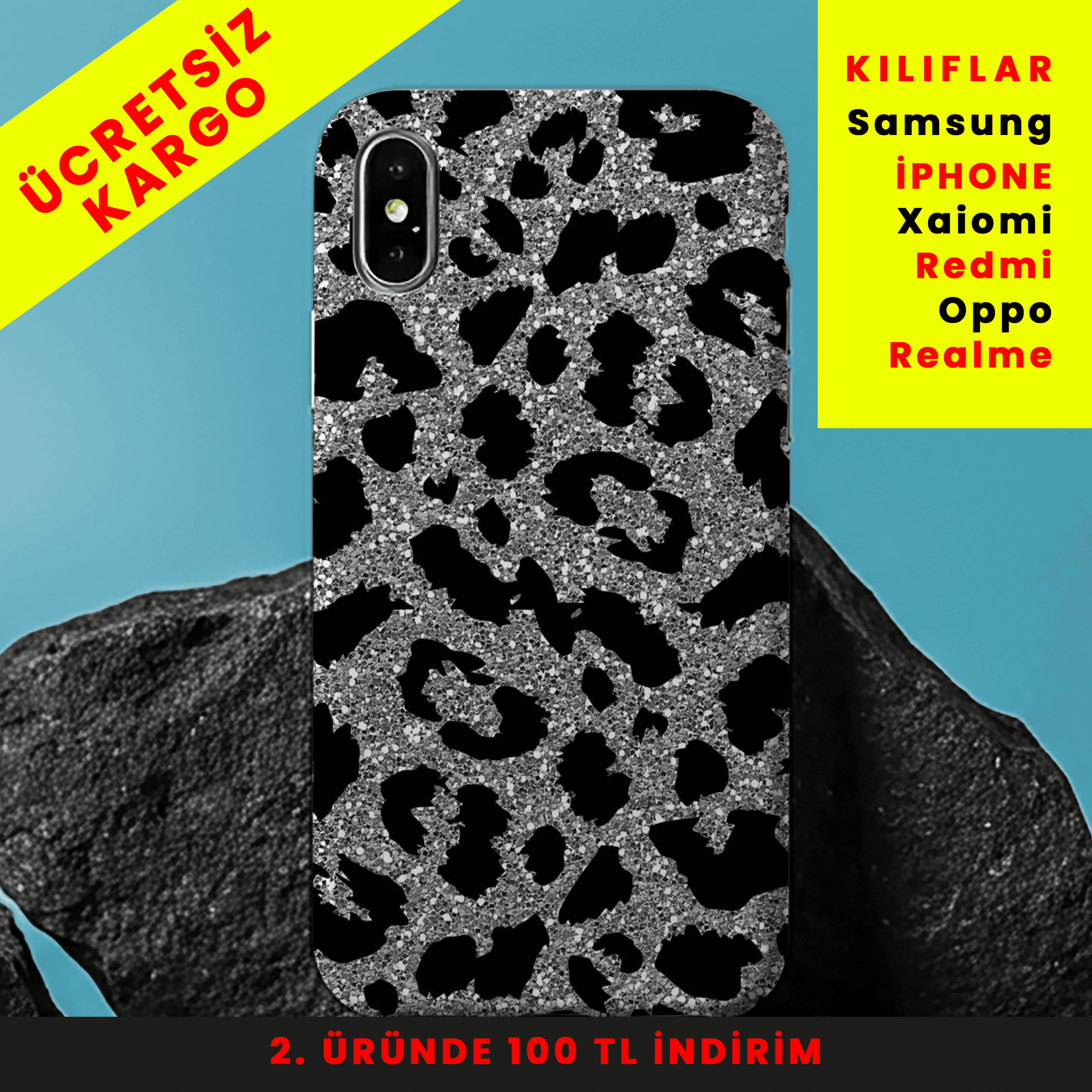 Silver Wild Tasarım Baskılı Telefon Kılıfları