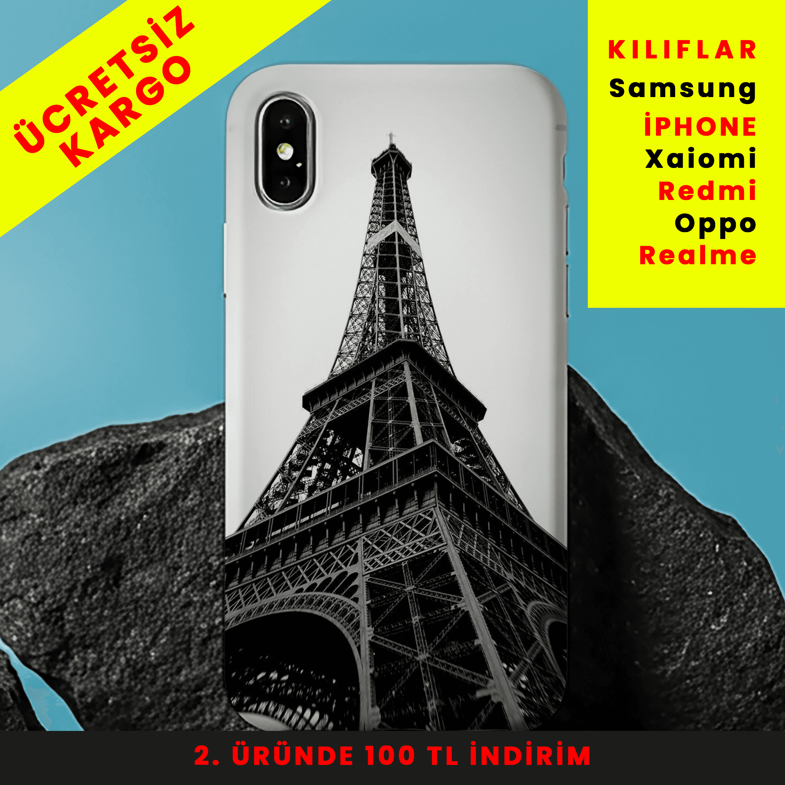 Paris Vibes Tasarım Baskılı Telefon Kılıfları