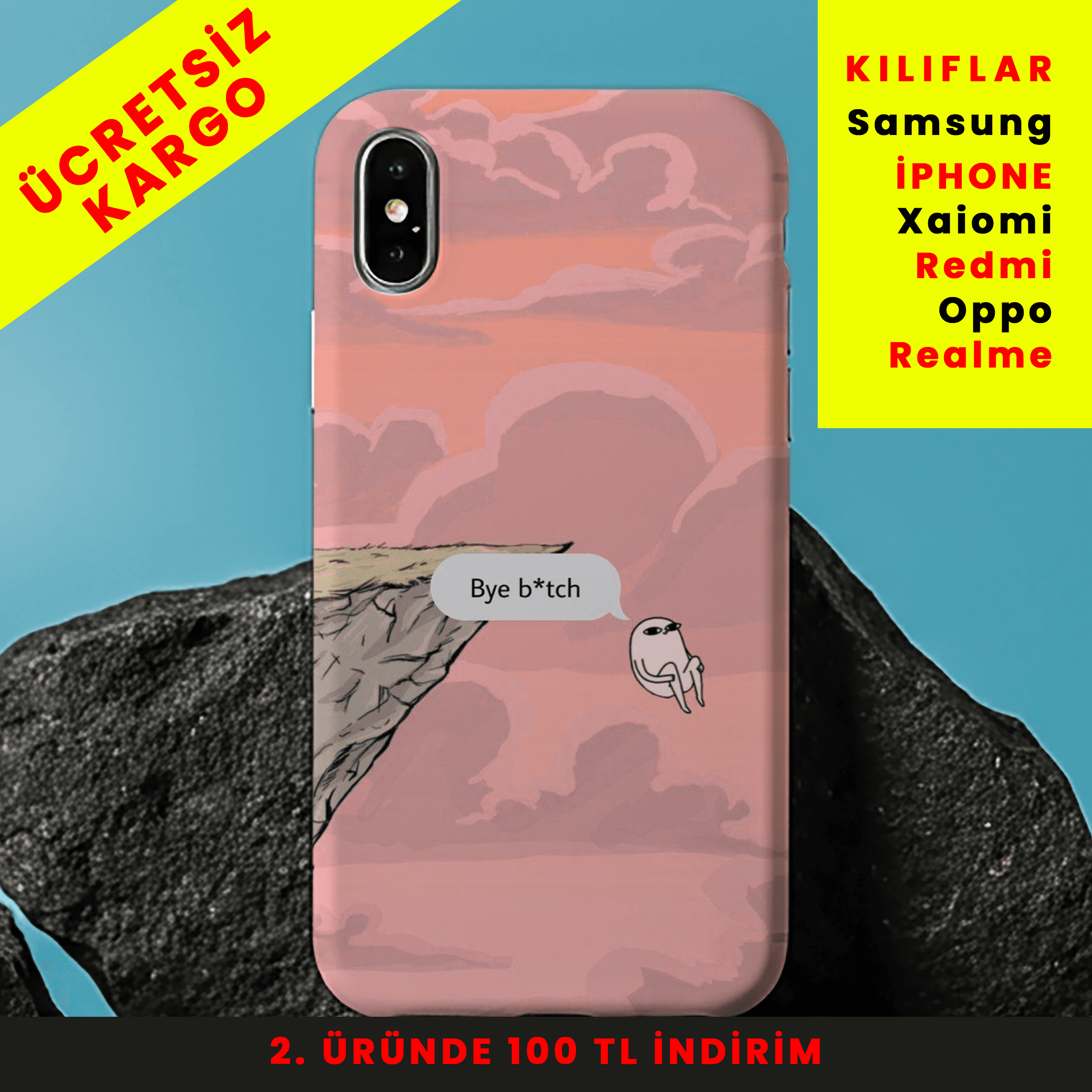 Pink Horizon Tasarım Baskılı Telefon Kılıfları