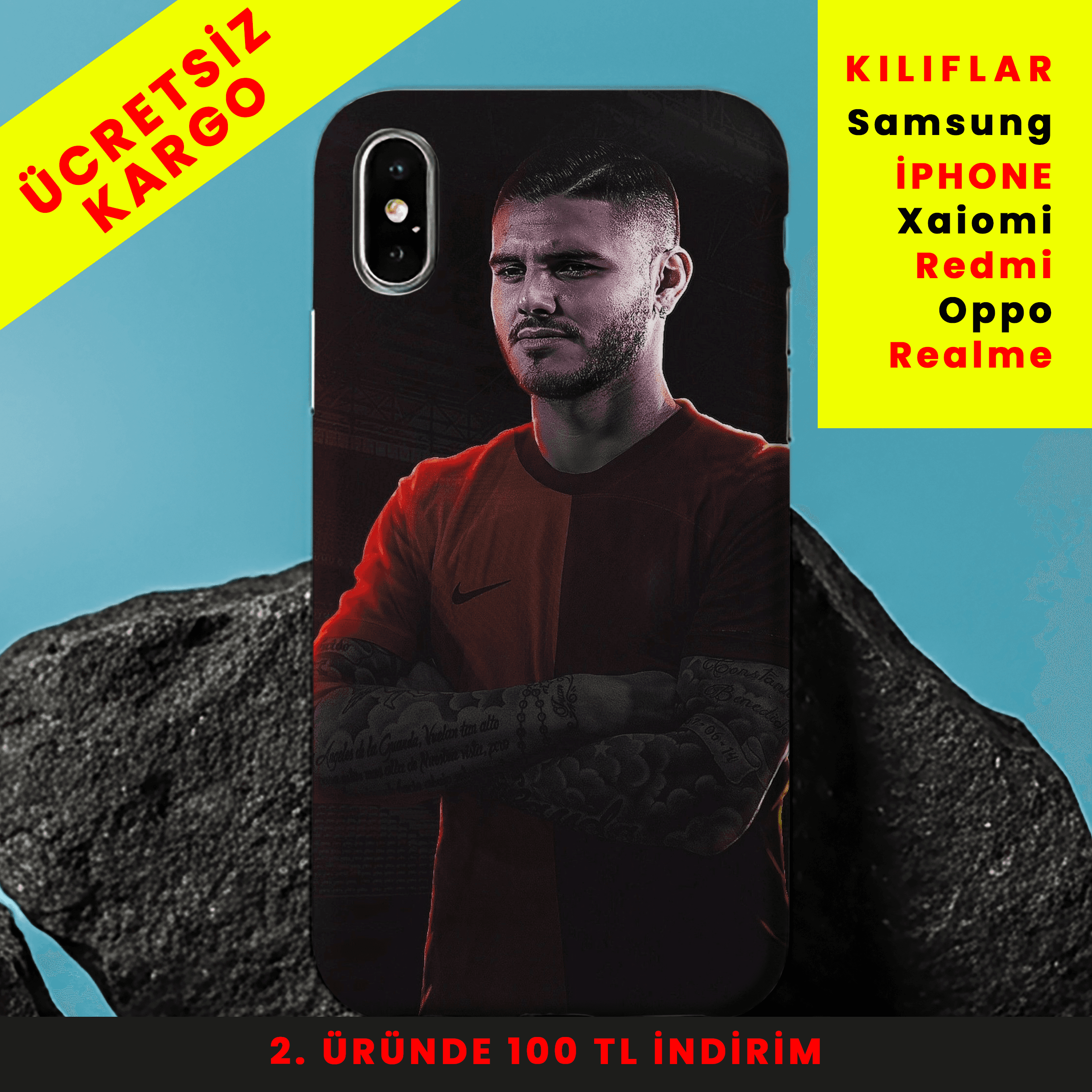 Golden Strike-Icardi Power Tasarım Baskılı Telefon Kılıfları