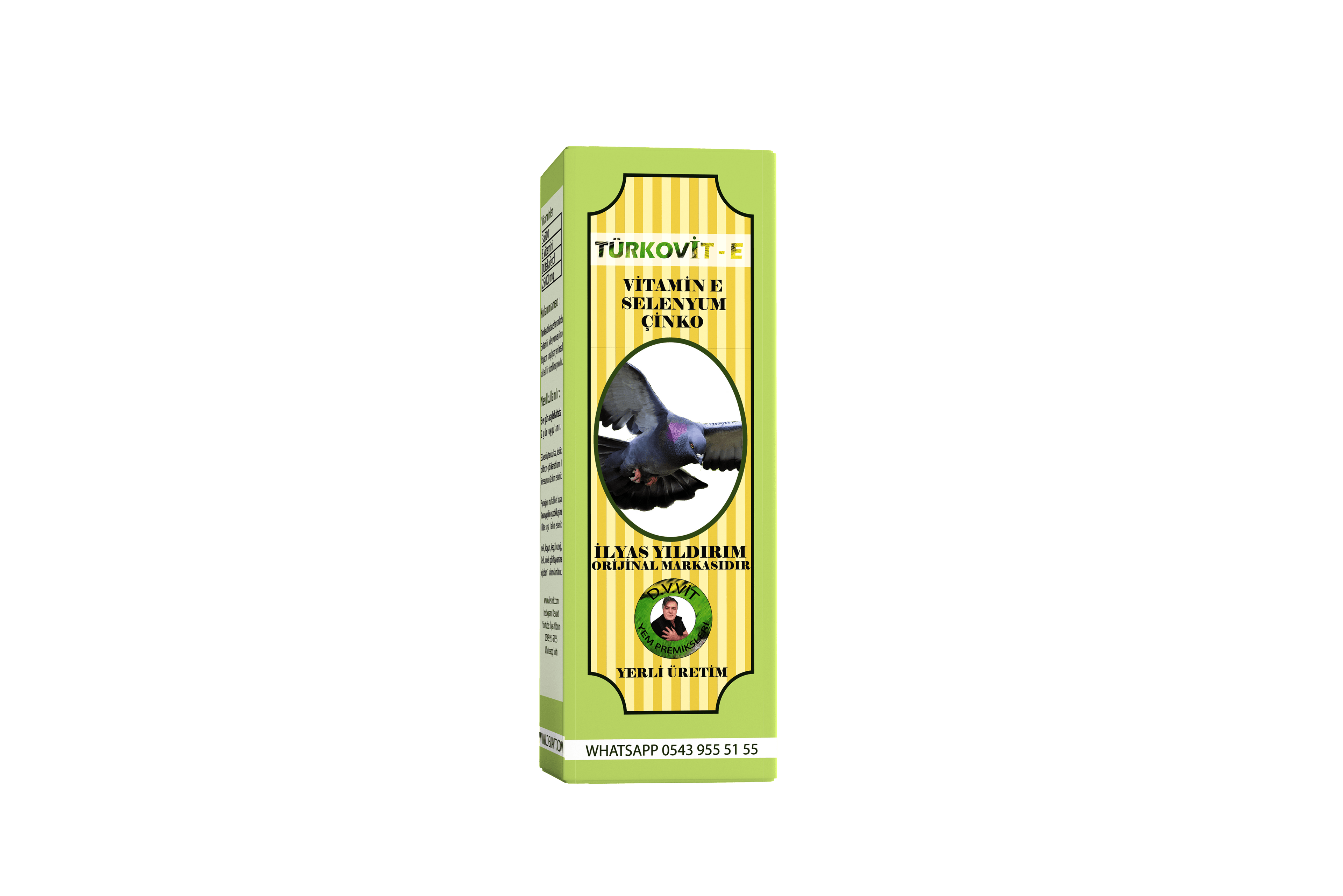 Kuşlar ve Güvercinler için Türkovit - E vitamini, Selenyum ve Çinko Destekli Sıvı Takviye 50 cc