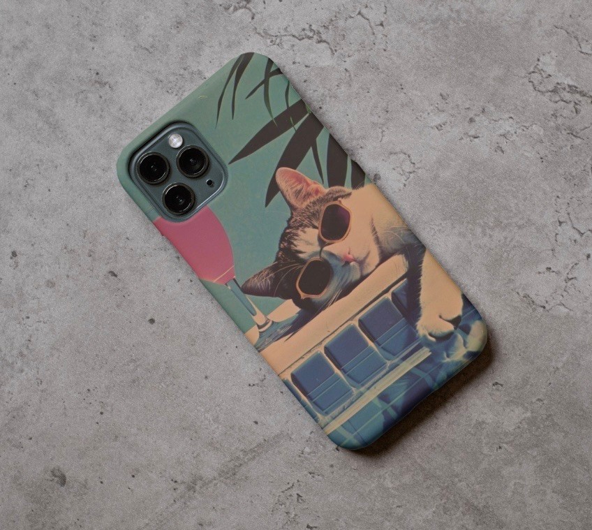 Cool Cat Tasarım Baskılı Telefon Kılıfları