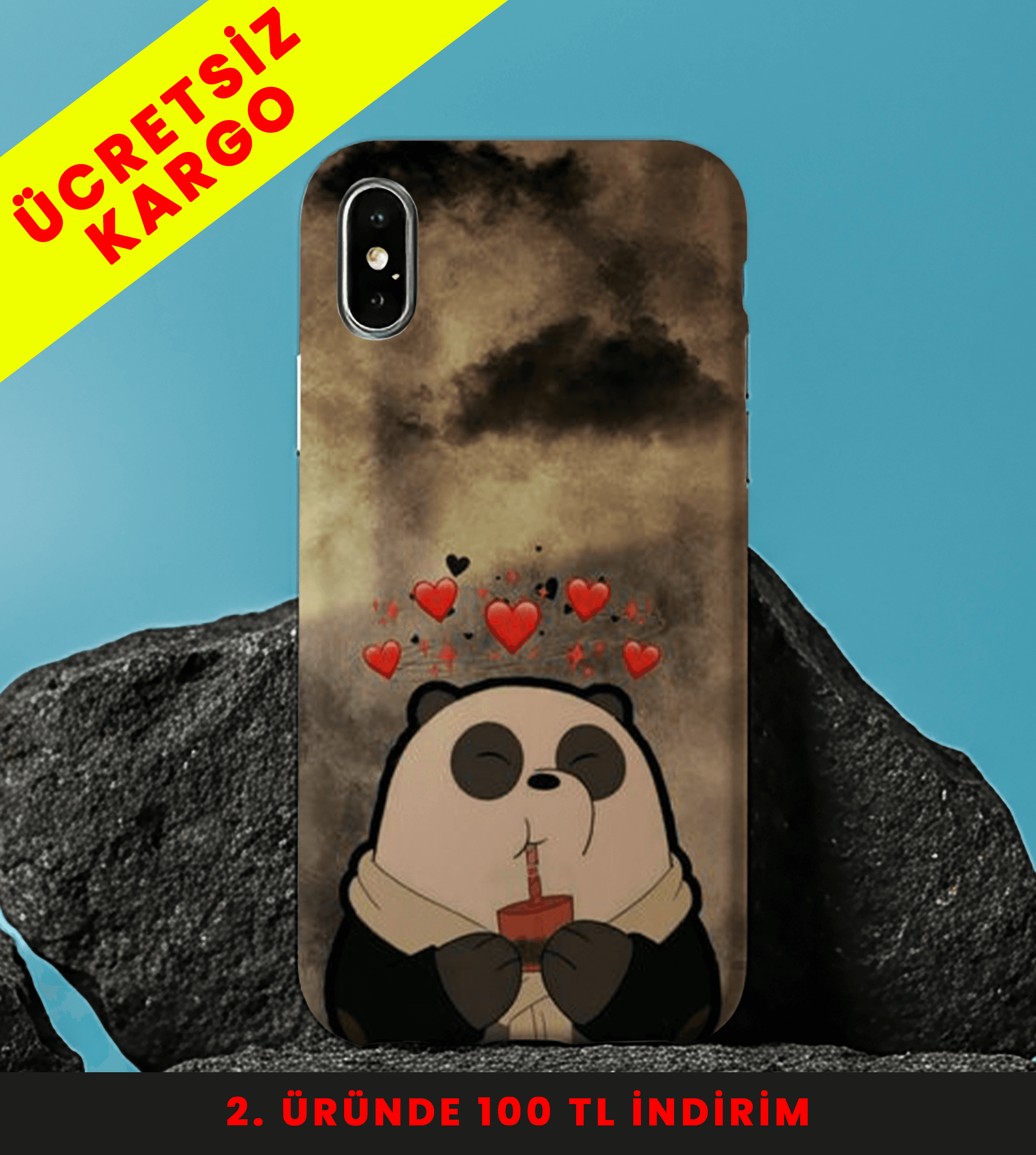 Shadow Panda Tasarım Baskılı Telefon Kılıfları
